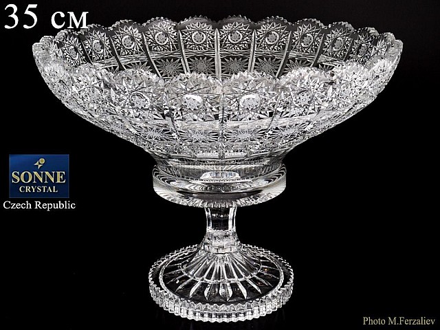 Фруктовница 35 см на ножке Sonne Crystal