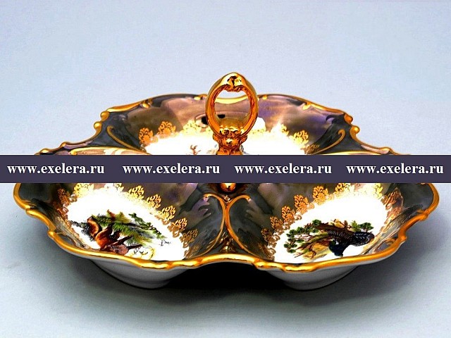 Менажница 19 см Магнолия Охота Зеленая MZ