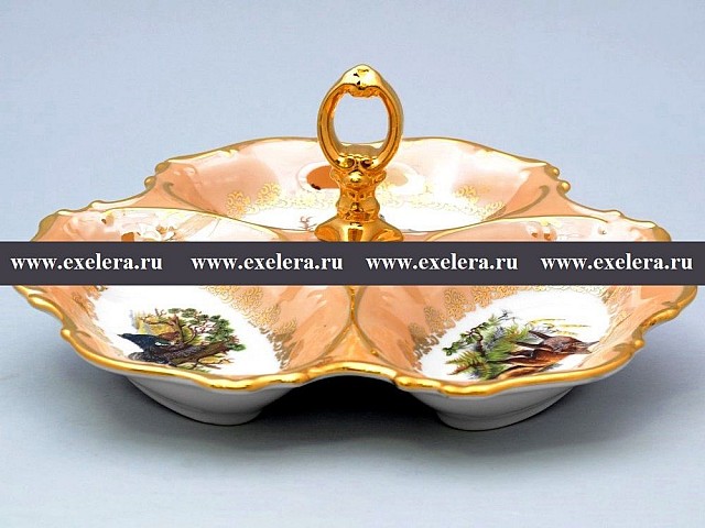 Менажница 24 см Магнолия Охота Бежевая MZ