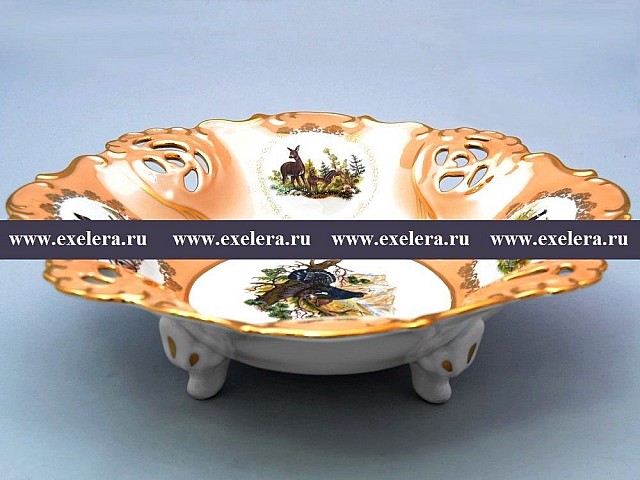 Фруктовница (Барбарина) 32 см Магнолия Охота Бежевая MZ