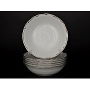 Набор салатников 19 см Анжелика Отводка платина MZ 6 шт