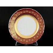 Набор тарелок 25 см Мария Луиза Лилия Красная Carlsbad 6 шт