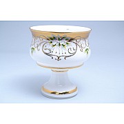 Конфетница 17 см Лепка Белая B-P Bohemia Crystal