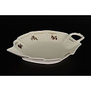 Салатник Лепесток 24 см Анжелика Слоновая кость Золотая роза MZ