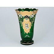 Ваза для цветов 30 см И-В зеленая Bohemia Crystal