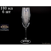 Набор фужеров для шампанского 180 мл Gourmet wine Crystalite Bohemia 6 шт