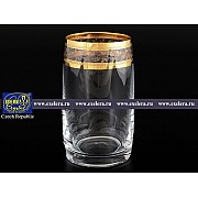 Набор стаканов для воды 250 мл Идеал Золотой листок Crystalite Bohemia 6 шт