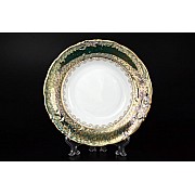 Набор тарелок глубоких 23 см Мария Луиза Лист Зеленый Carlsbad 6 шт