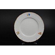 Набор тарелок 25 см Thun Николь Цветы Отводка золото 6 шт