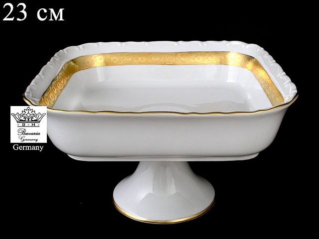 Салатник квадратный 23 см на ножке Maria Mate Бавария