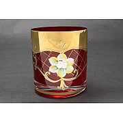 Набор стаканов для виски 280 мл Bohemia Crystal Лепка Красная U-R 6 шт