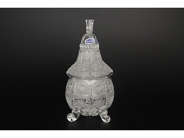 Конфетница доза Груша 20 см Glasspo Bohemia