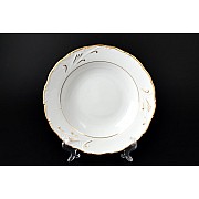 Набор тарелок глубоких 23 см Лиана Золотой узор MZ 6 шт