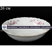 Салатник 26 см Лиана Серая роза золото MZ