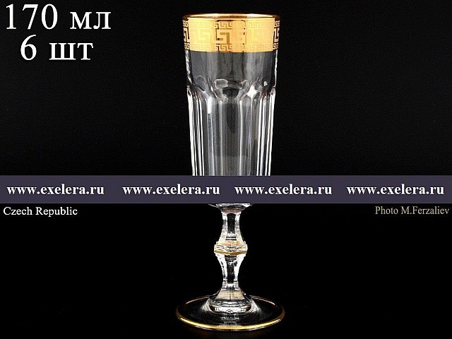 Набор фужеров для шампанского 170 мл Bohemia Провенза Версачи Голд N-G
