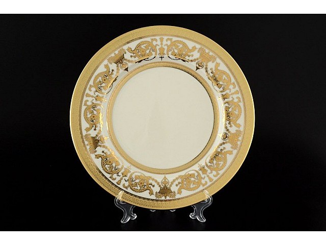 Набор тарелок 27 см Falkenporzellan Constanza Cream Imperial Gold 6 шт