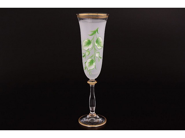 Набор фужеров для шампанского Зеленый лист S-V Bohemia