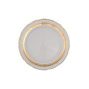 Блюдо круглое 30 см Thun Констанция Изумруд Золотой орнамент