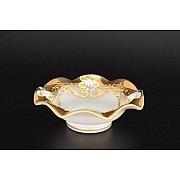 Фруктовница Веер 16 см Bohemia Лепка Белая E-V