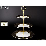 Этажерка 3 яруса Falkenporzellan Tosca Black Gold