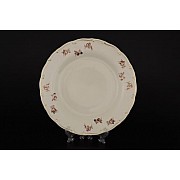 Набор тарелок 25 см Анжелика Слоновая кость Золотая роза MZ 6 шт