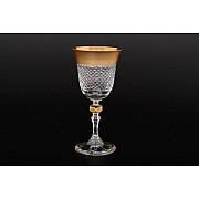 Набор бокалов для вина Фелиция 170 мл Sonne Crystal Золото 6 шт