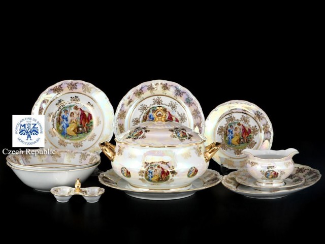 Столовый сервиз Офелия Мадонна перламутр MZ на 6 персон 27 предметов