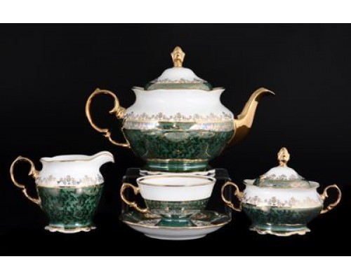 Чайный сервиз Зеленая Паутинка Royal Czech Porcelain на 6 персон