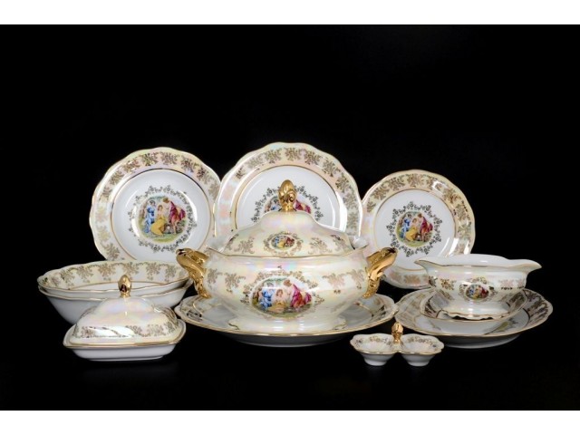 Столовый сервиз Мадонна Перламутр Royal Czech Porcelain на 6 персон Столовый сервиз Мадонна Перламутр Royal Czech Porcelain на 6 персон