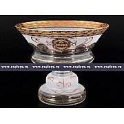 Конфетница прямая 18 см Версачи Богемия B-G фон Bohemia Crystal