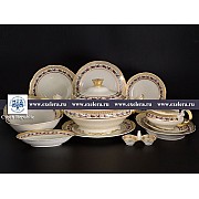 Столовый сервиз Анжелика Полевой букет Слоновая Кость MZ на 6 персон 27 предметов