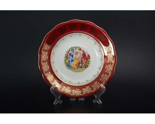 Набор глубоких тарелок 23 см Красная Мадонна Royal Czech Porcelain 6 шт