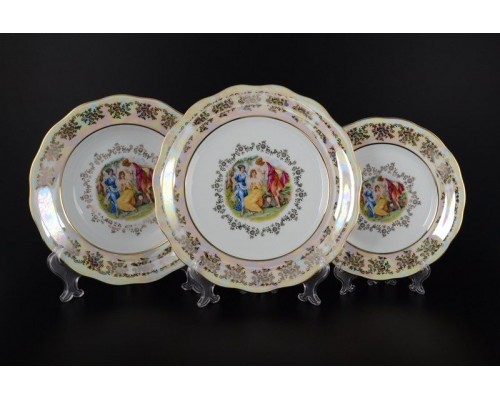 Набор тарелок Мадонна Перламутр Royal Czech Porcelain на 6 персон 18 шт