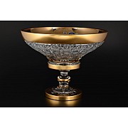 Фруктовница на ножке Золото Sonne Crystal 30 см
