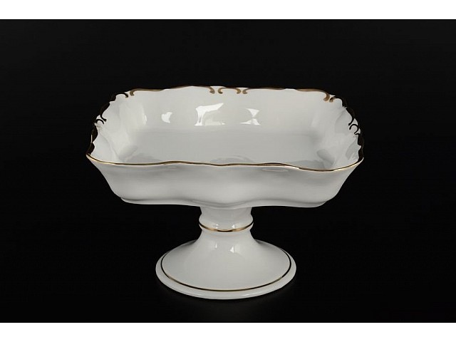 Салатник квадратный Золотая полоса Корона Queens Crown 23 см