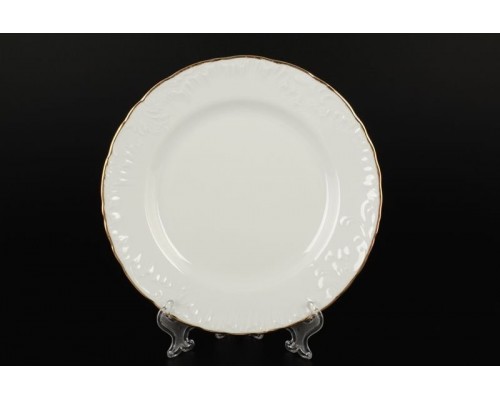 Набор тарелок 19 см Рококо Отводка золото Royal Czech Porcelain 6 шт