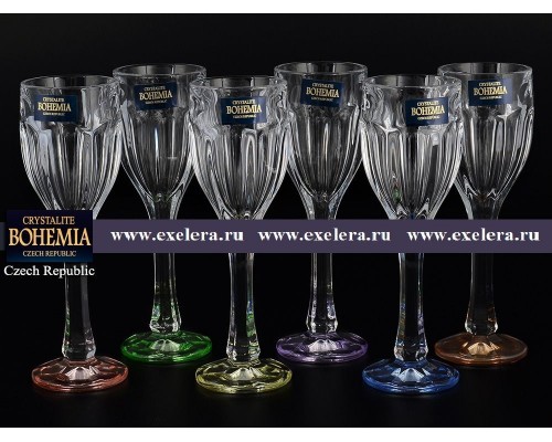 Набор рюмок для водки 50 мл Сафари Ассорти Bohemia Crystal 6 шт