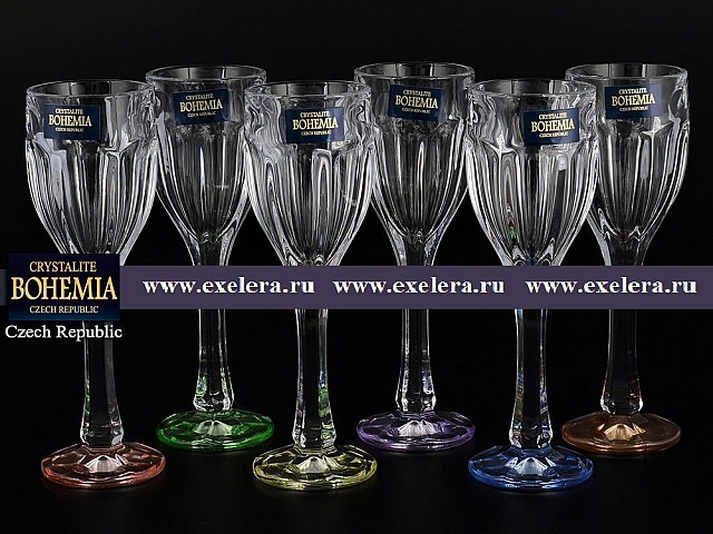 Набор рюмок для водки 50 мл Сафари Ассорти Bohemia Crystal 6 шт Набор рюмок для водки 50 мл Сафари Ассорти Bohemia Crystal 6 шт