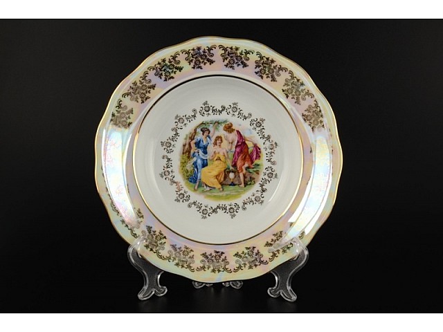 Набор тарелок глубоких 23 см Мадонна Перламутр Royal Czech Porcelain