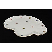 Блюдо ракушка 28 см Мелкие цветы отводка золото Корона Queens Crown