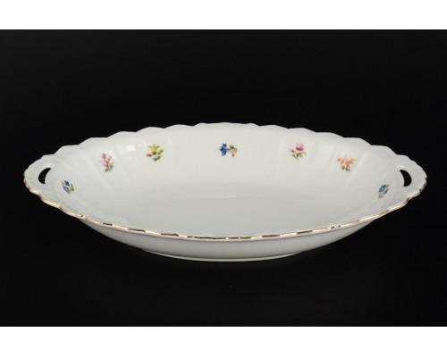 Блюдо 32 см Мелкие цветы отводка золото Корона Queens Crown