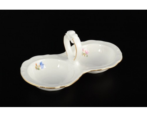 Прибор для специй двойной Офелия Мелкие цветы отводка золото MZ