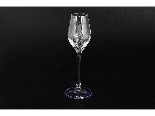 Набор рюмок для водки Bohemia Crystal Фиолетовая ножка E-V 60 мл