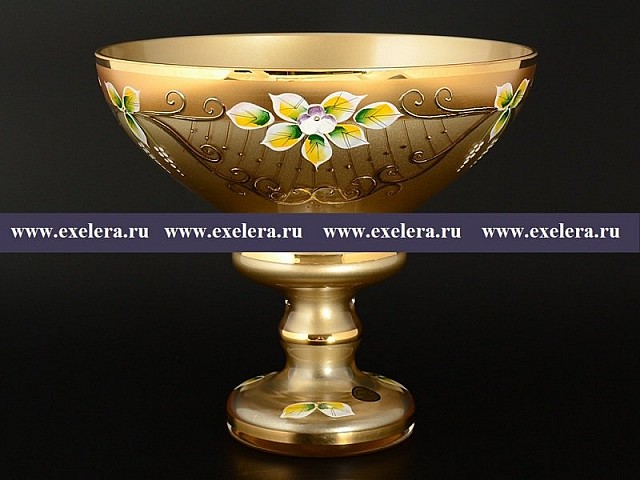 Конфетница 20 см Лепка золотая Star Crystal