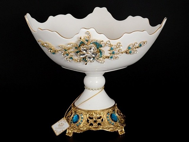 Фруктовница зеленая 30 см Александр Royal