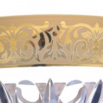 Фруктовница на ножке Bohemia Max Crystal Золото 35 см