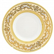 Набор глубоких тарелок Falkenporzellan Alena 3D Creme Gold Constanza 22 см