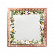 Блюдо квадратное Repast Christmas world Green 22 см