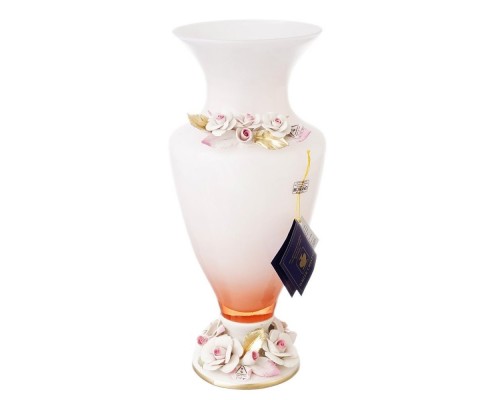 Ваза для цветов White Cristal розовая 40 см
