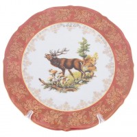 Набор тарелок Repast Охота красная Мария-тереза R-C 27 см